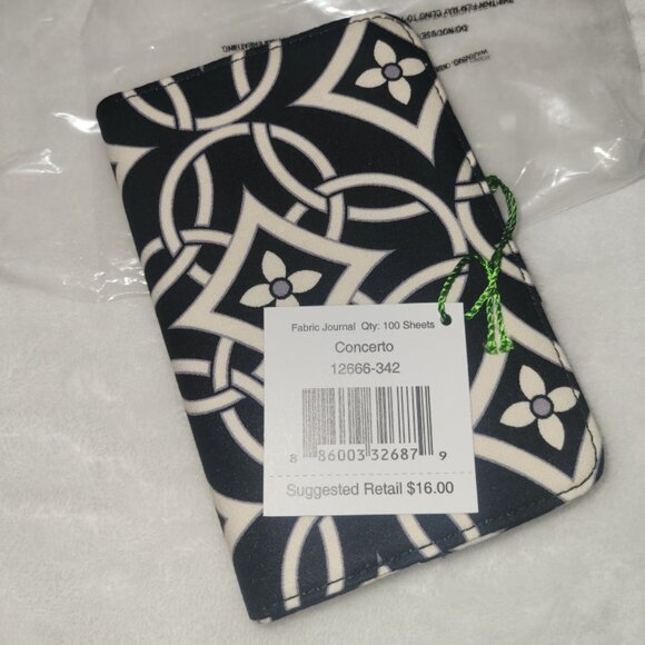 New with Tags Vera Bradley Fabric Journal with Pen - Concerto Pattern - Picture 1 of 5